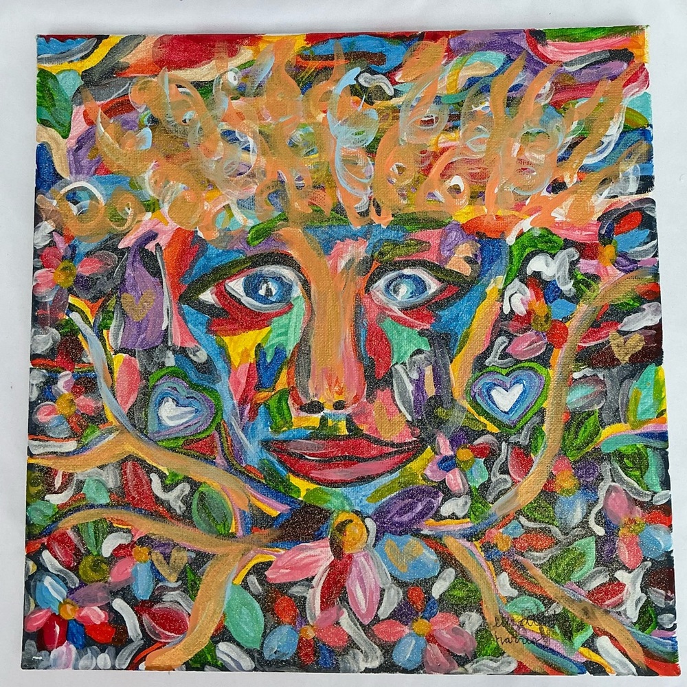 Original Acrylic Painting “Millie” by Elizabeth Harris | Abstract Art on Canvas